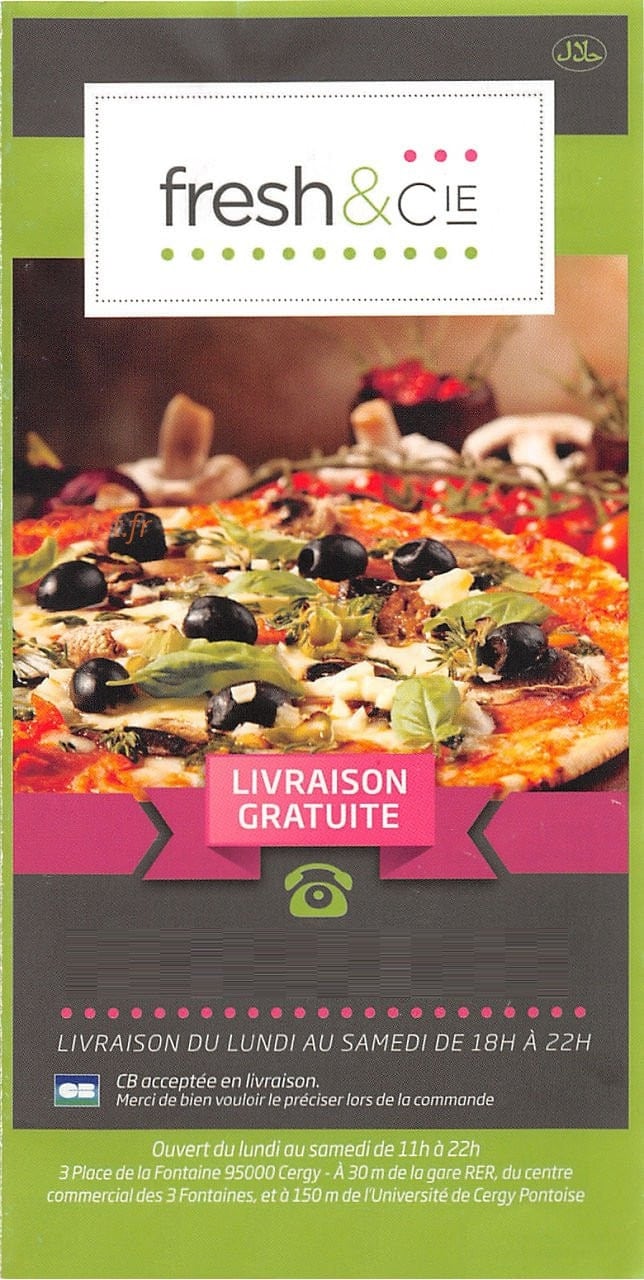Fresh & Cie — carte page 1