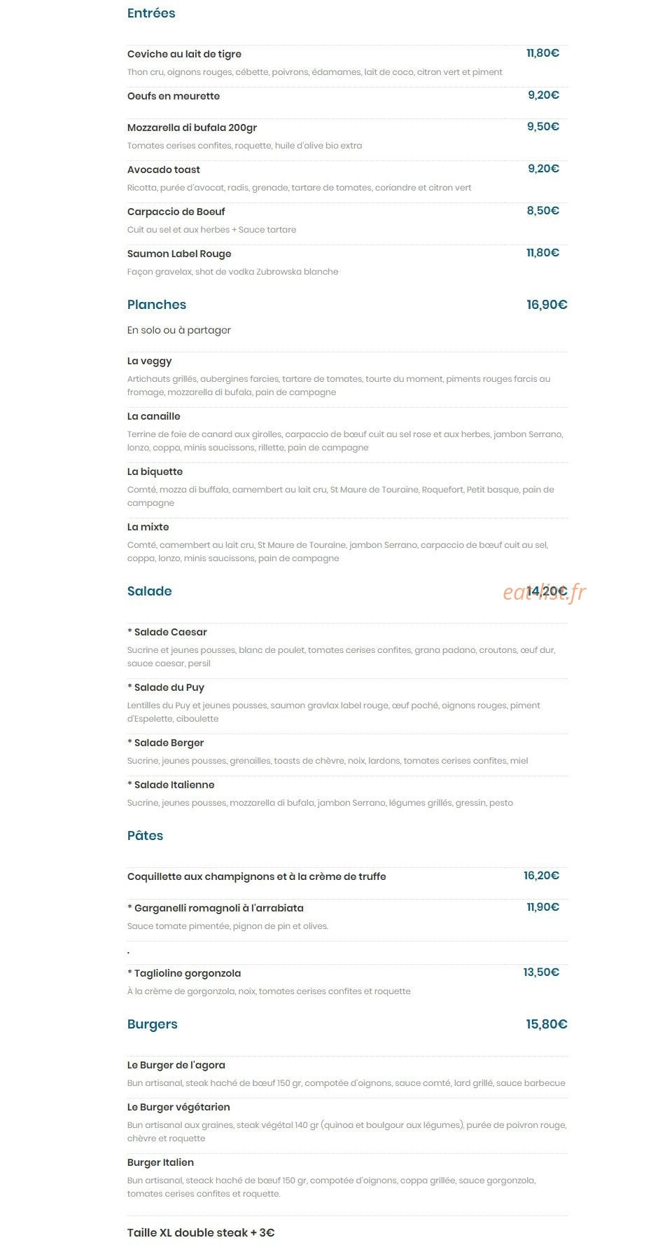 L'Agora — carte page 2