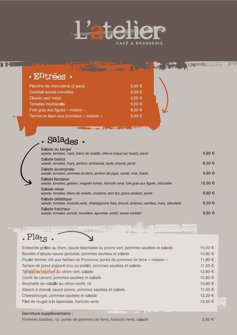 L' atelier — carte page 1