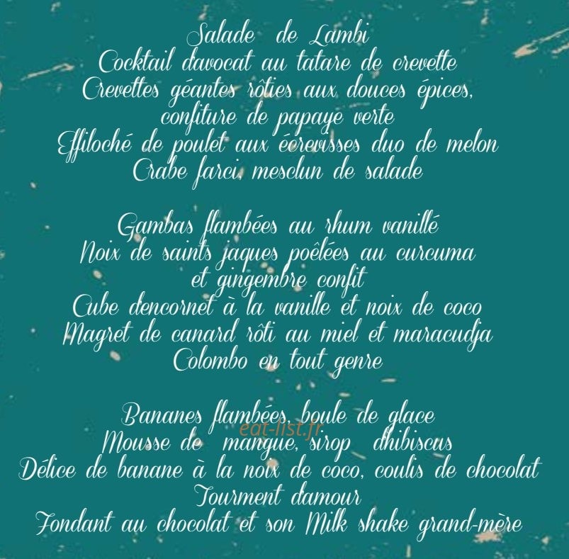 La Minute Créole — carte page 3