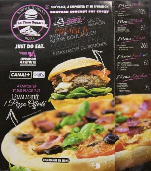 Le time square — carte page 1