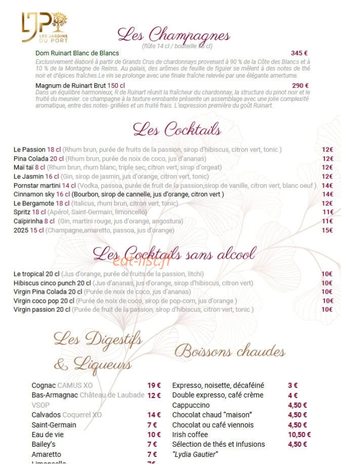 Les Jardins du Port — carte page 9