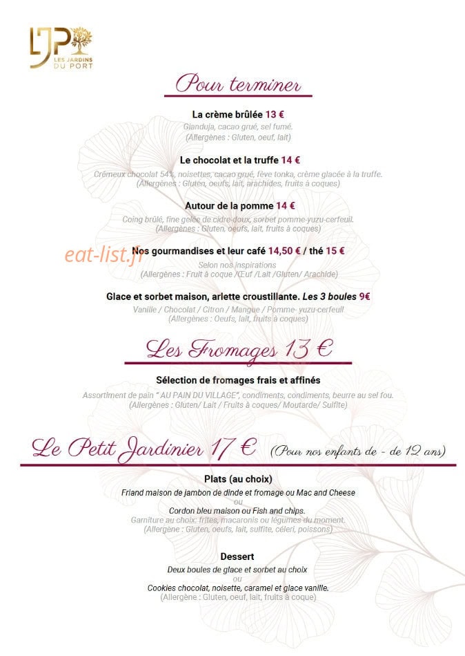 Les Jardins du Port — carte page 3