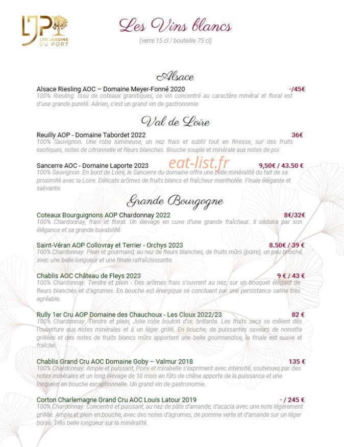 Les Jardins du Port — carte page 6