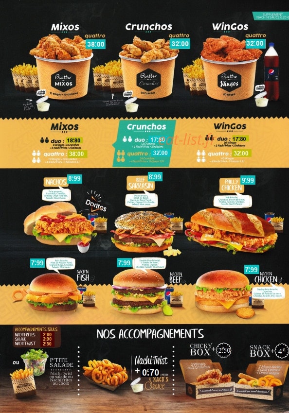 Nachitos Express — carte page 1