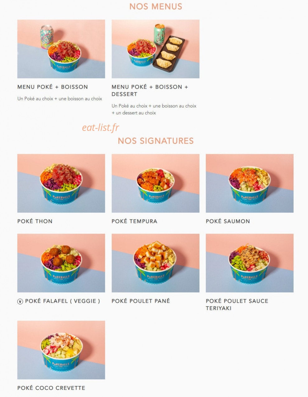 Poké Rolls — carte page 1