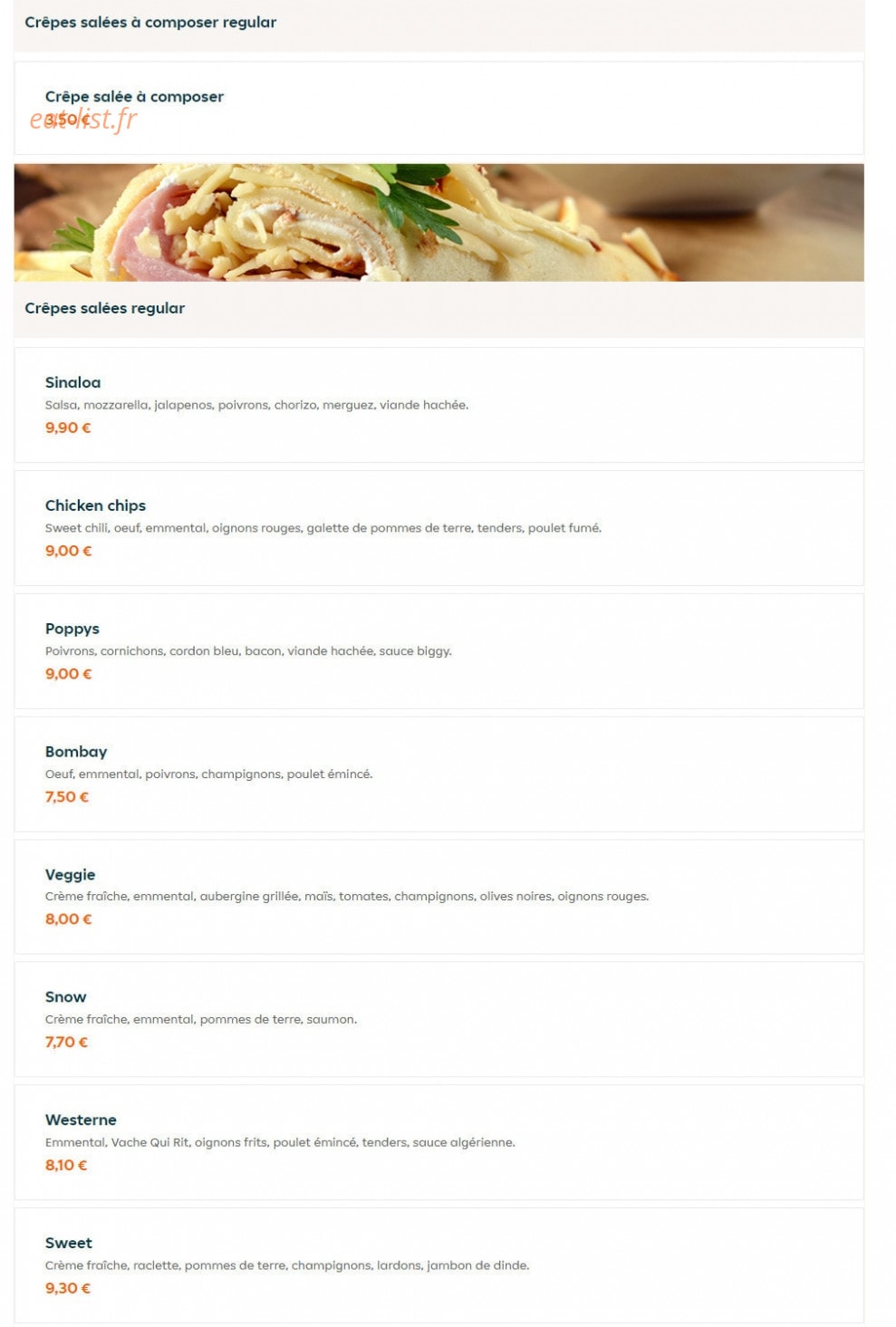 Poppy's — carte page 1