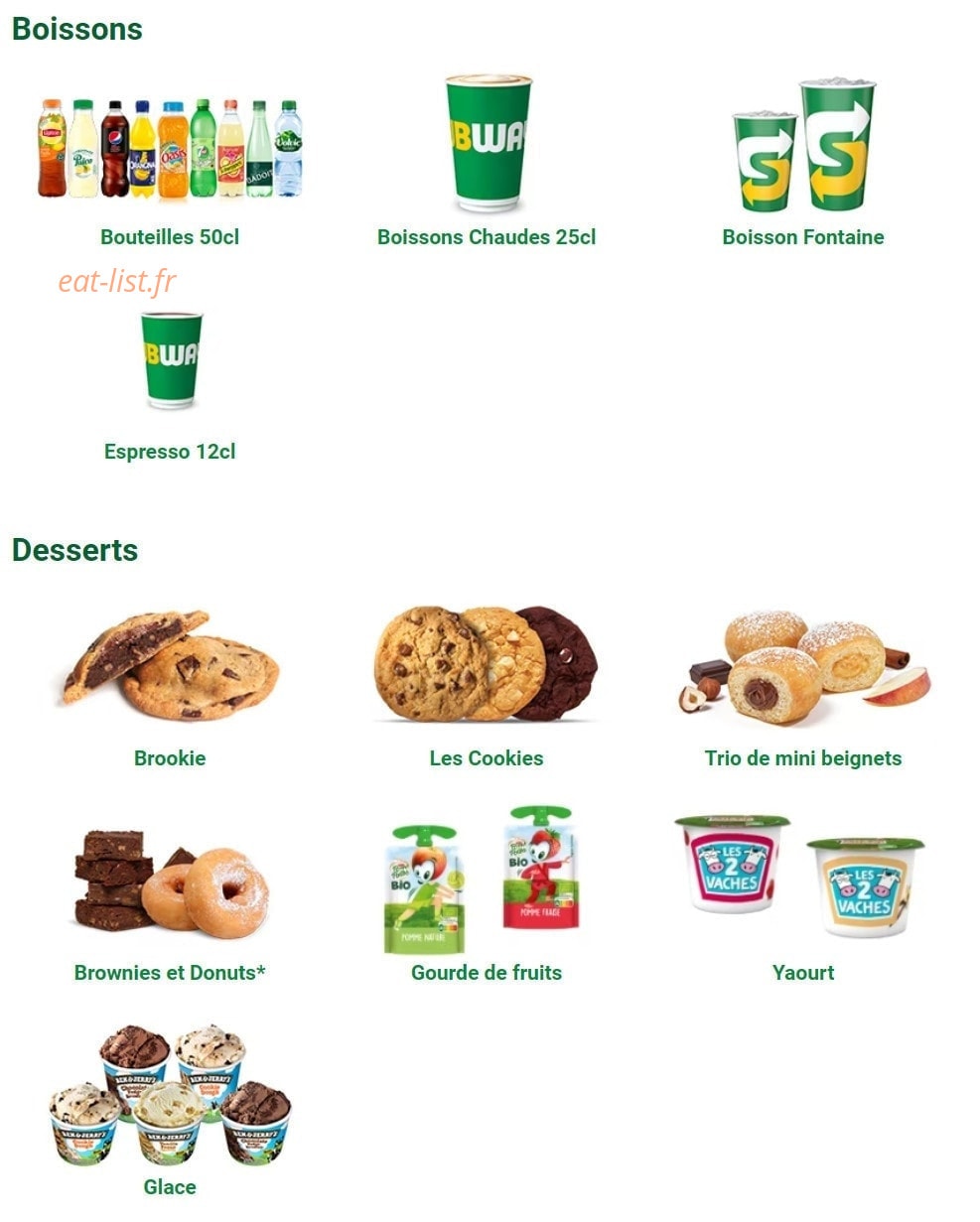 Subway — carte page 5