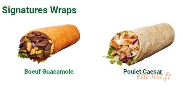 Subway — carte page 2