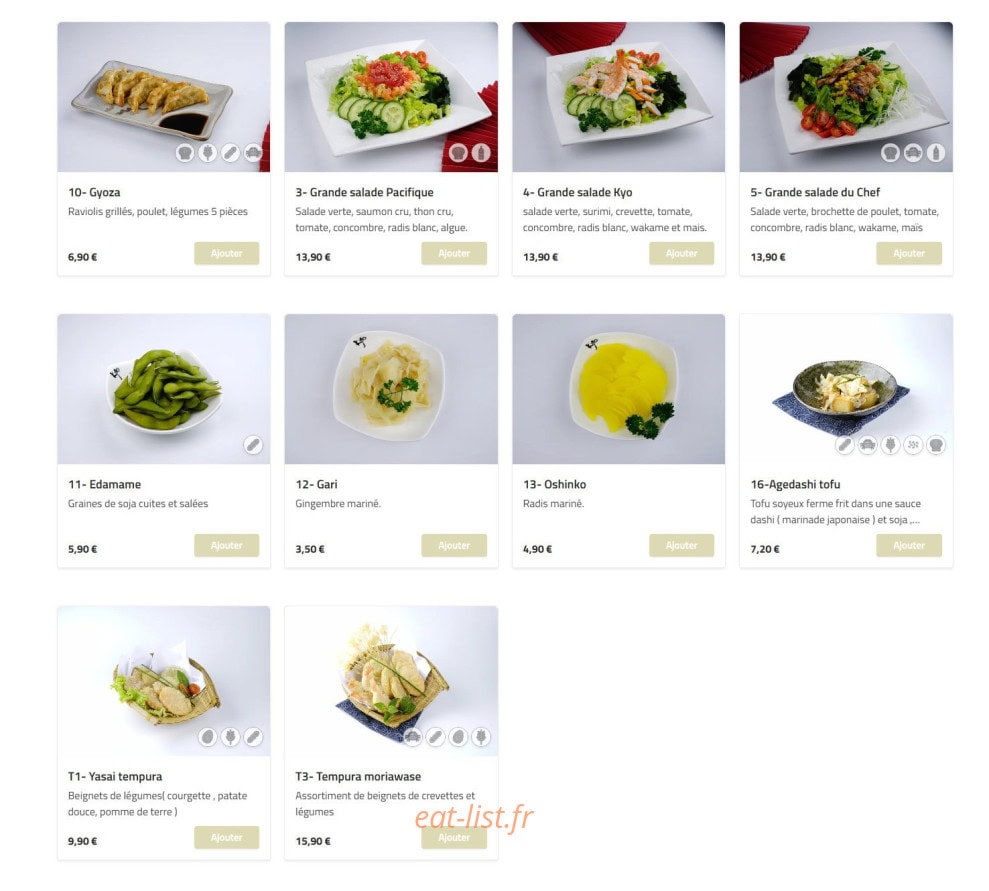 Sushi Kyo — carte page 2
