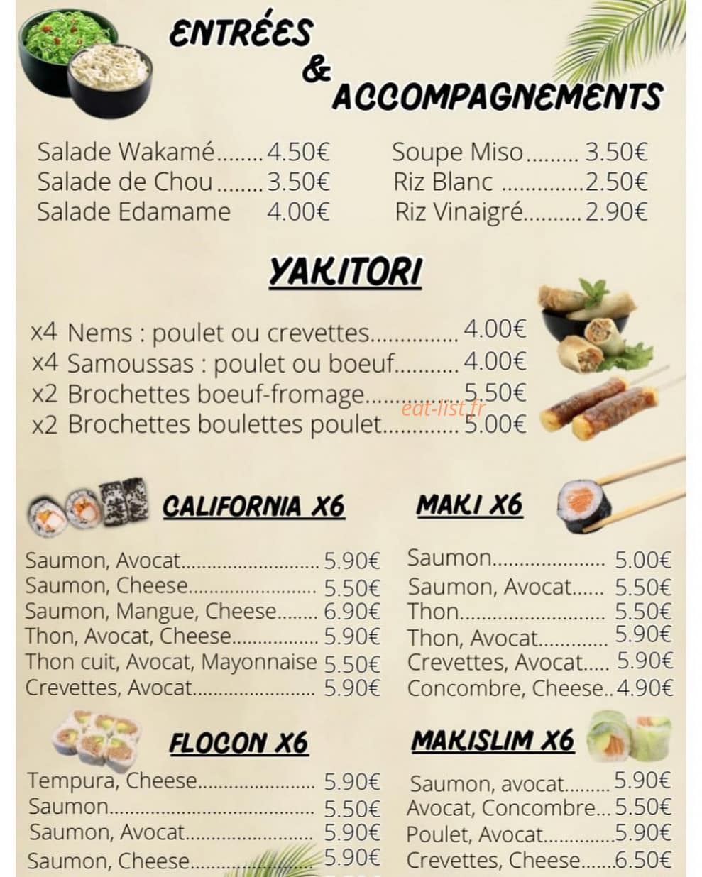 Updates Food — carte page 1
