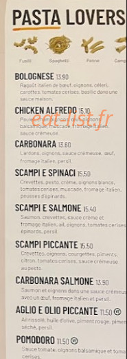 Vapiano — carte page 3