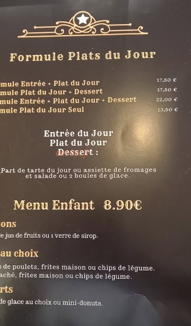 Cinq Sens — carte page 2