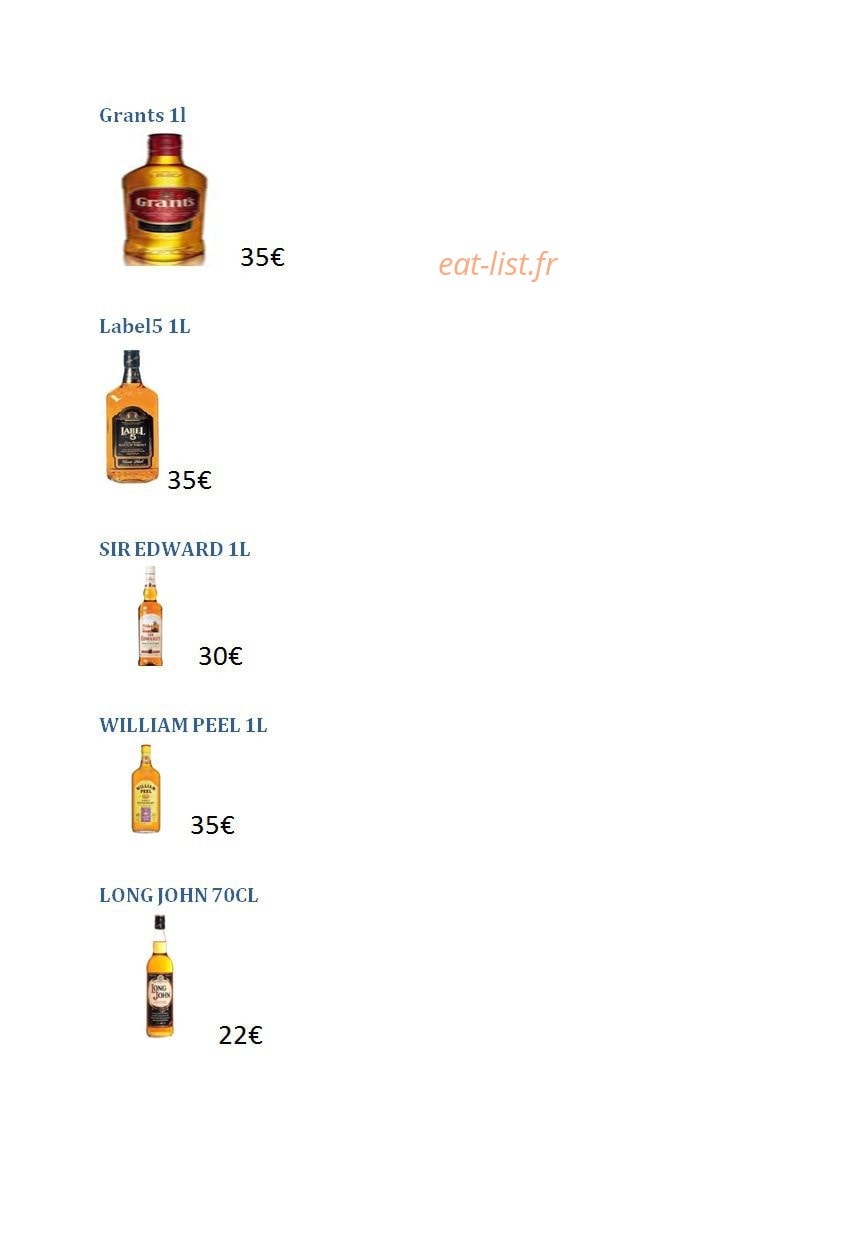 Drink and Eat — carte page 5