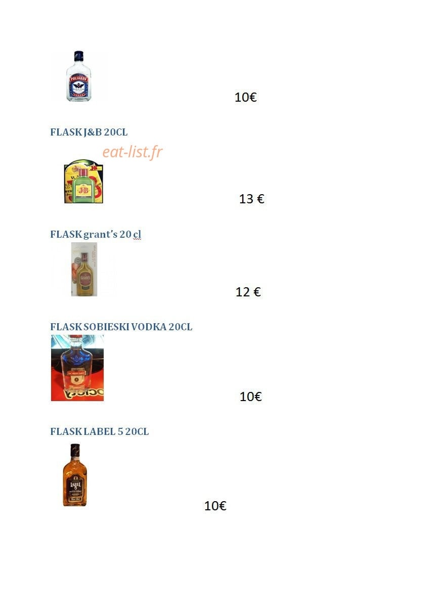 Drink and Eat — carte page 1