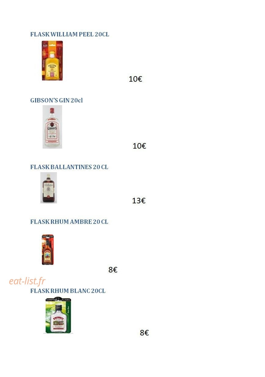 Drink and Eat — carte page 2