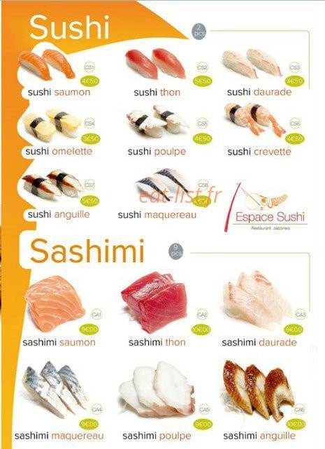 Espace Sushi — carte page 5