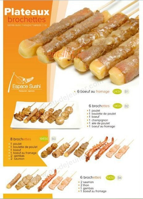 Espace Sushi — carte page 13