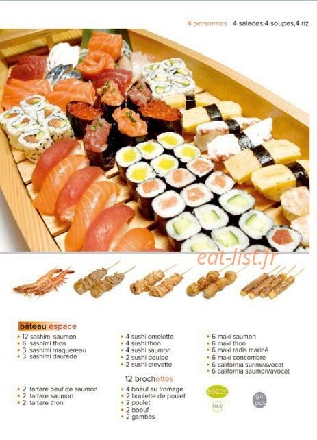 Espace Sushi — carte page 15