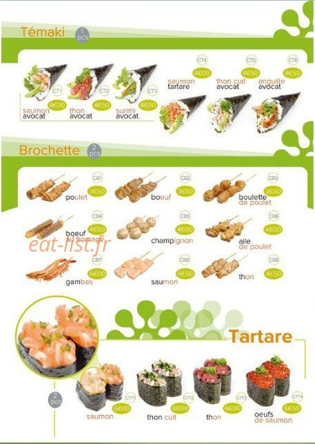 Espace Sushi — carte page 8