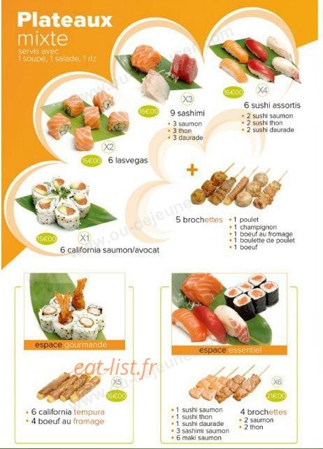 Espace Sushi — carte page 12