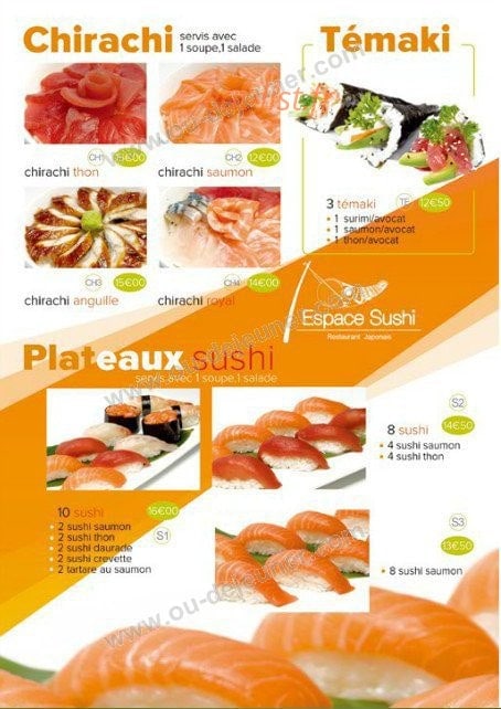 Espace Sushi — carte page 11