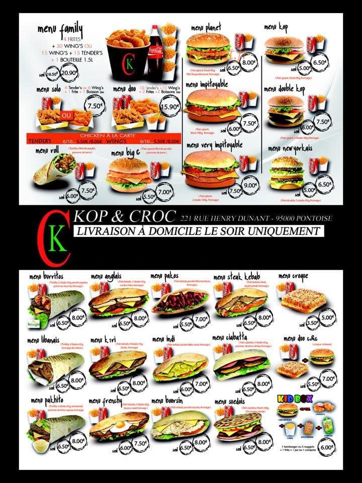 Kop & Crok — carte page 1