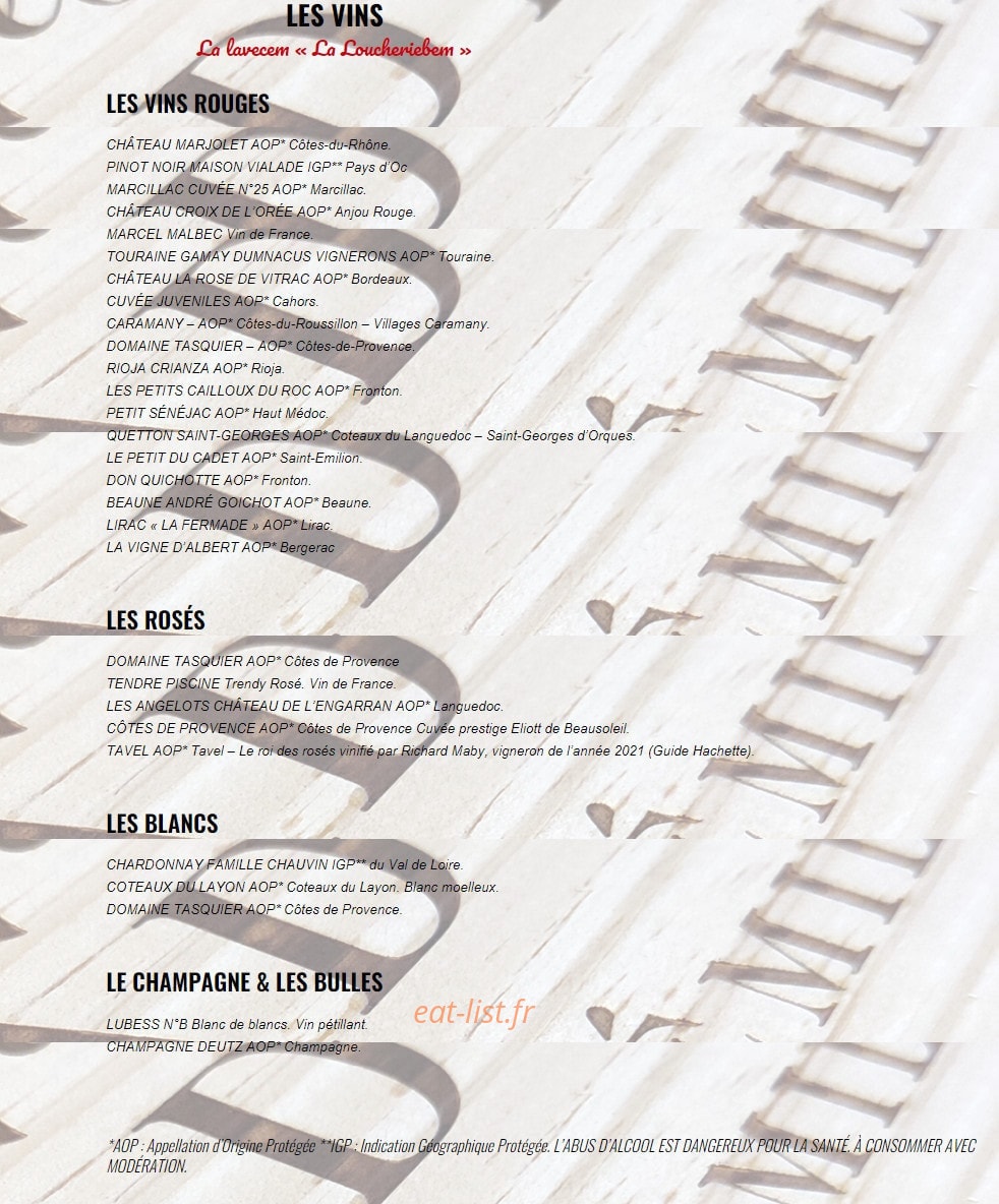 La Boucherie — carte page 9
