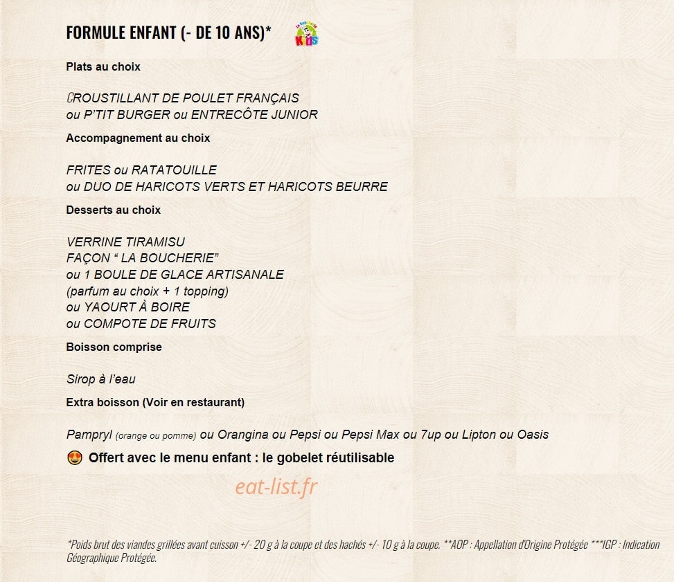 La Boucherie — carte page 12