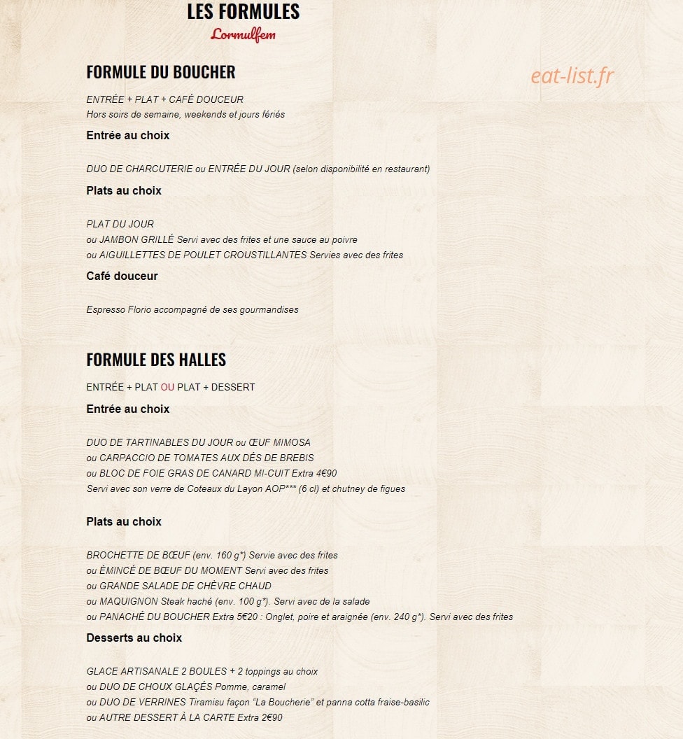 La Boucherie — carte page 10