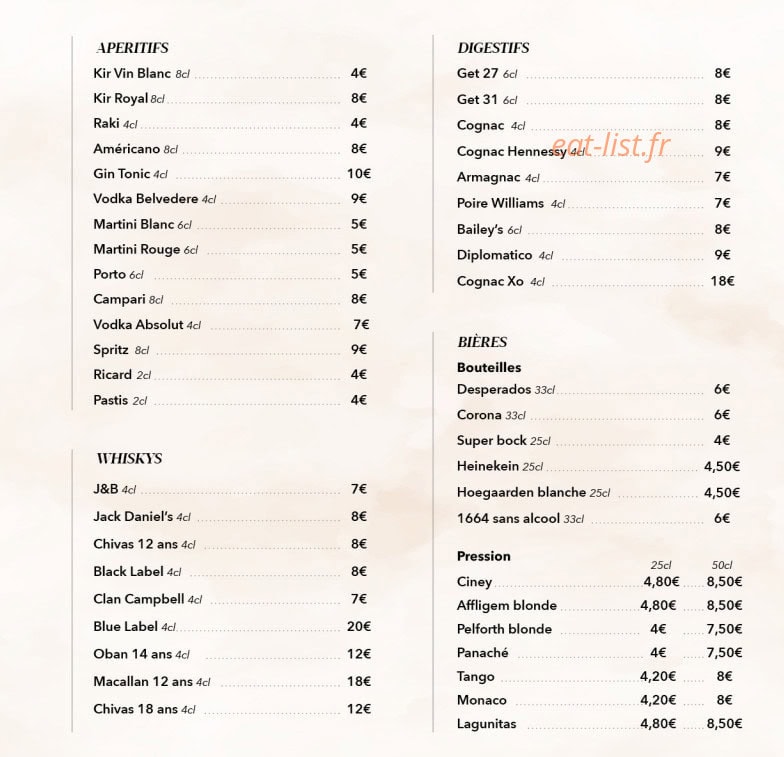 La brasserie du jardin — carte page 10