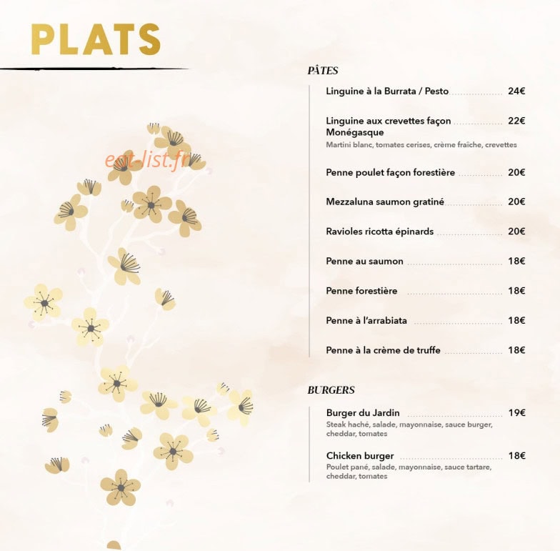 La brasserie du jardin — carte page 8