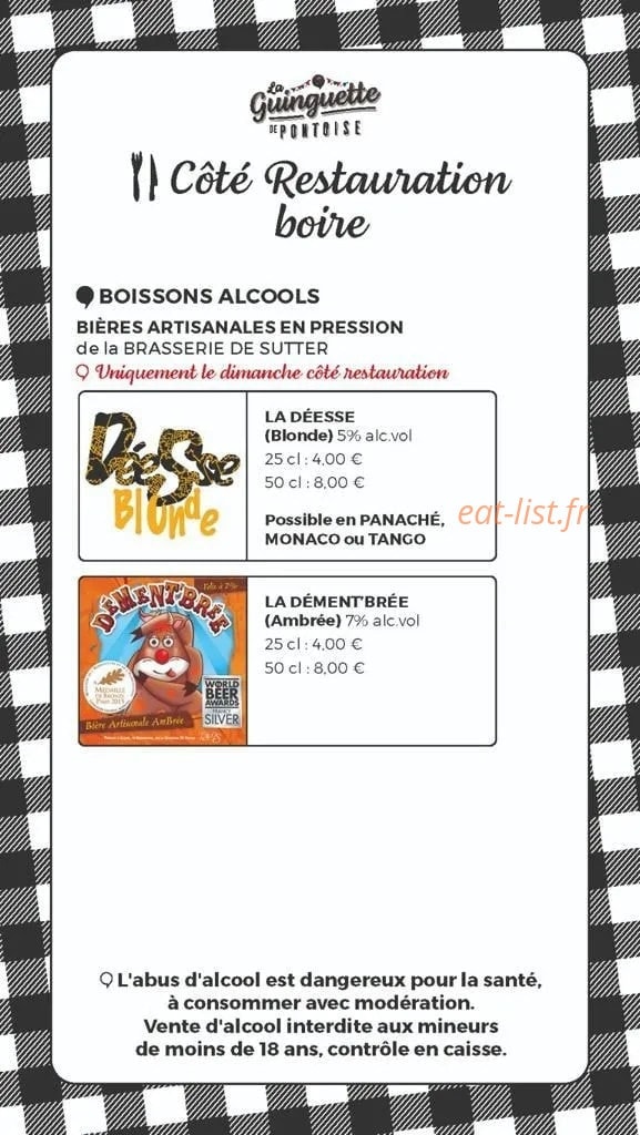La Guinguette — carte page 5