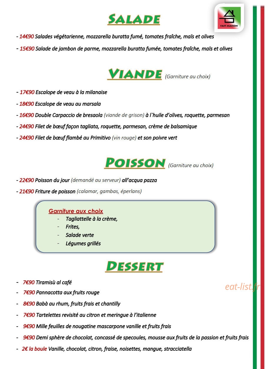 La Pugliese — carte page 3