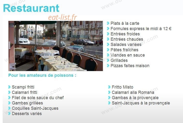 La Terrazza — carte page 1