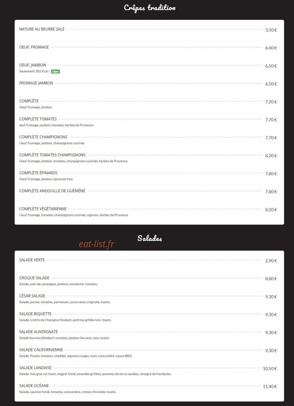 Label crêpe — carte page 2