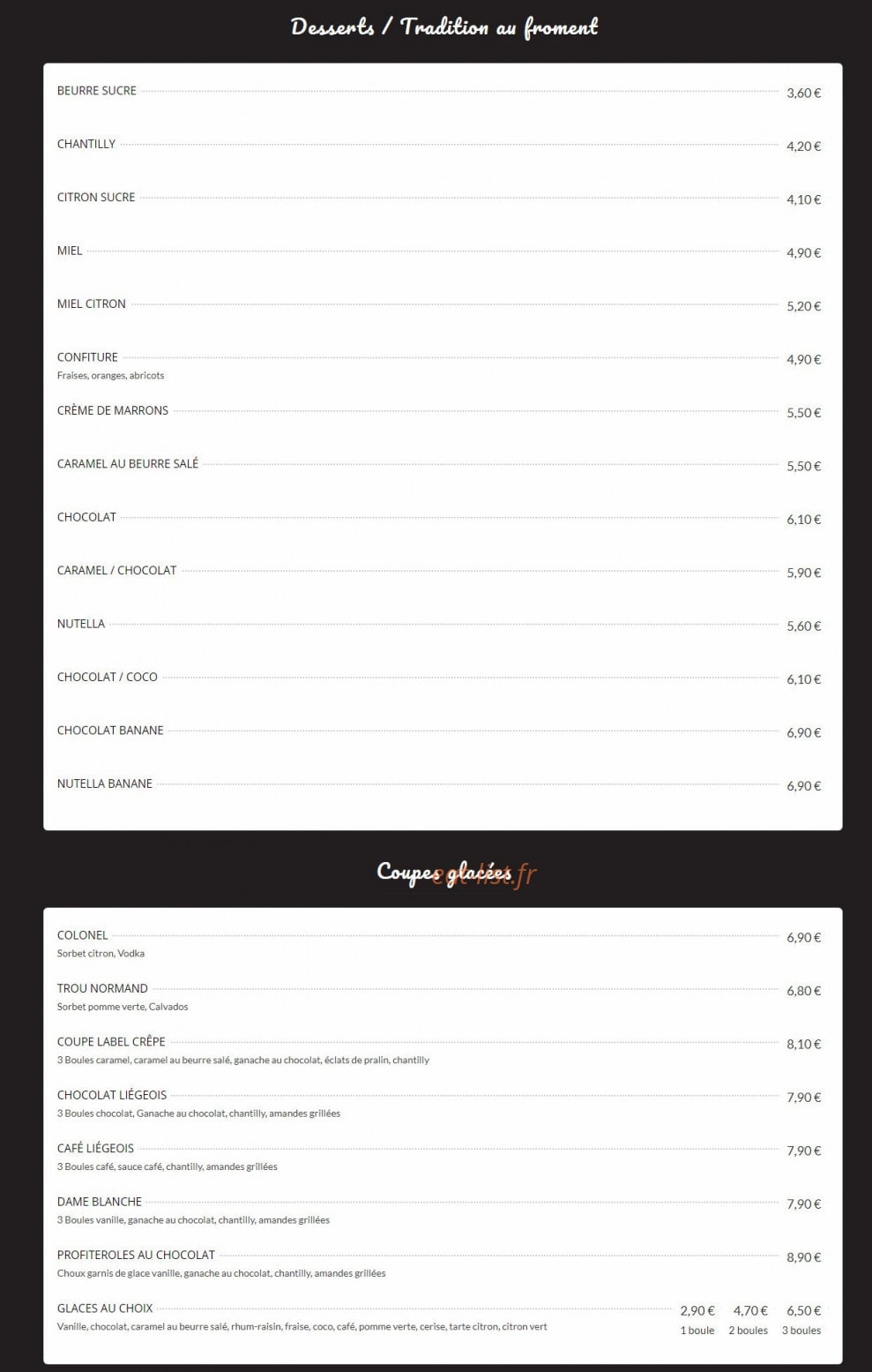 Label crêpe — carte page 4
