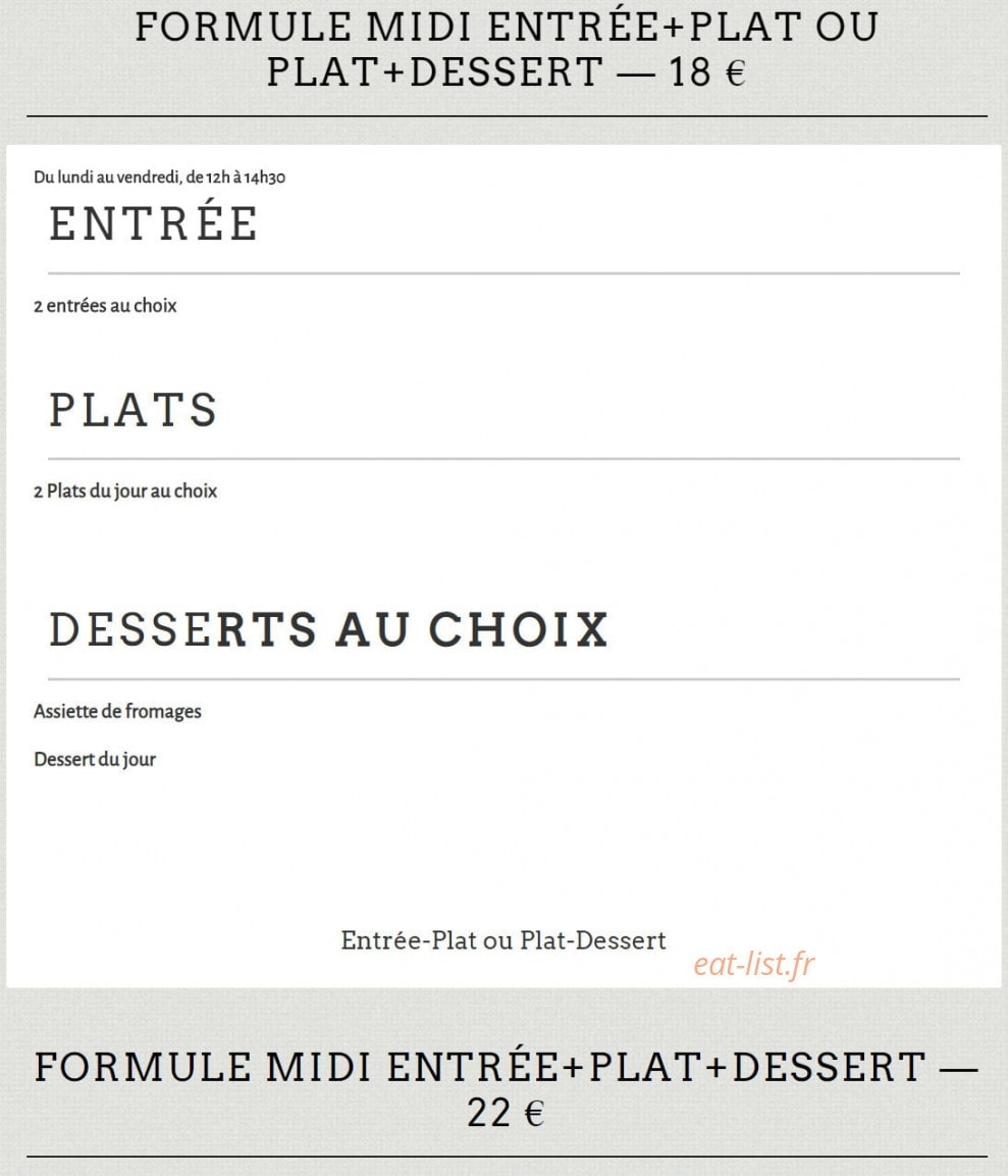 Lucy Bistro — carte page 4
