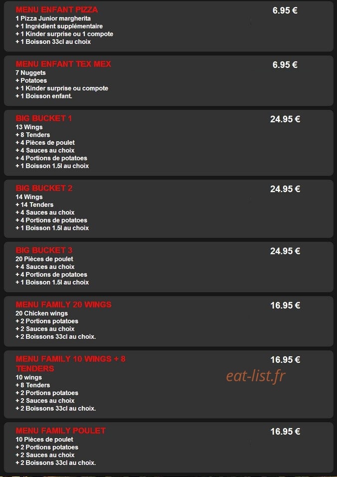 Mia Pizza — carte page 2