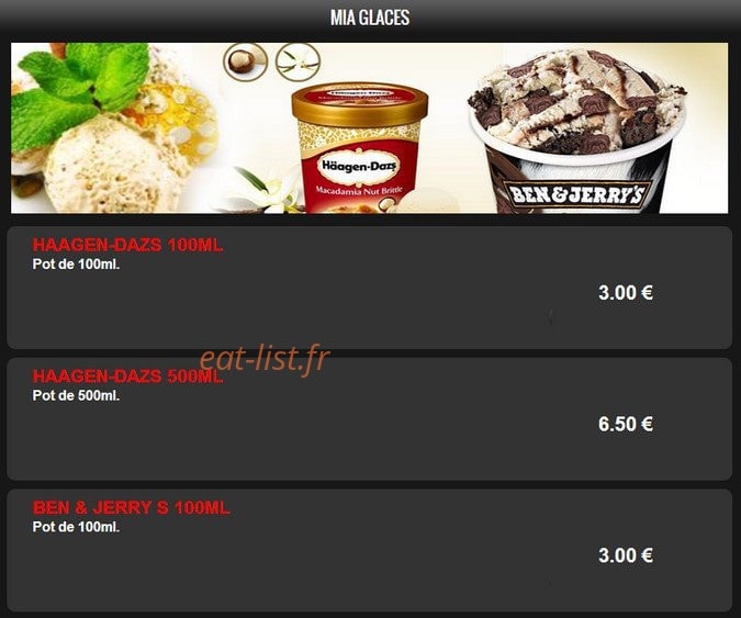 Mia Pizza — carte page 18