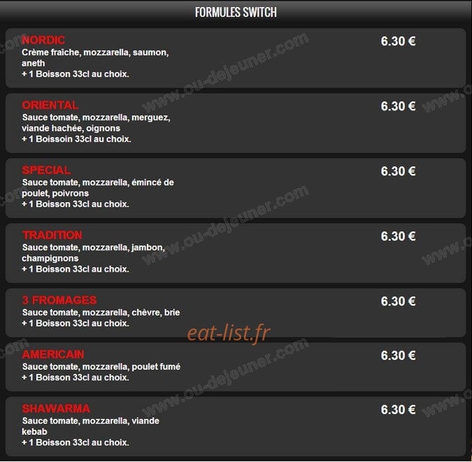 Mia Pizza — carte page 11