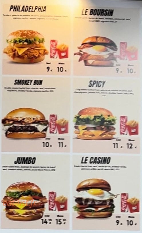 News Burger — carte page 2