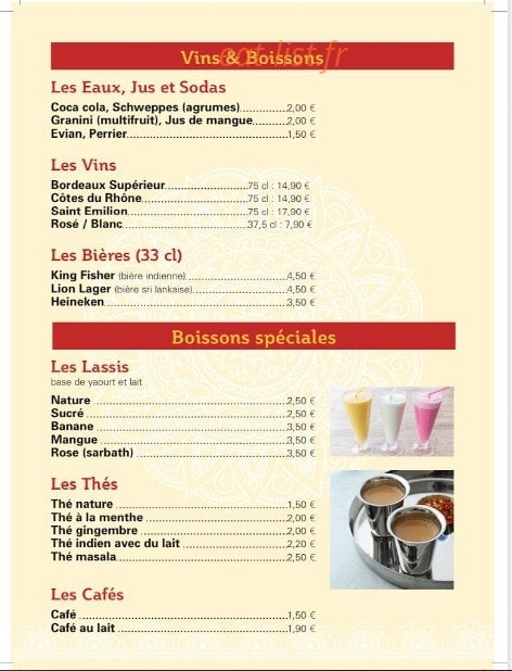 NS Indian Food — carte page 7