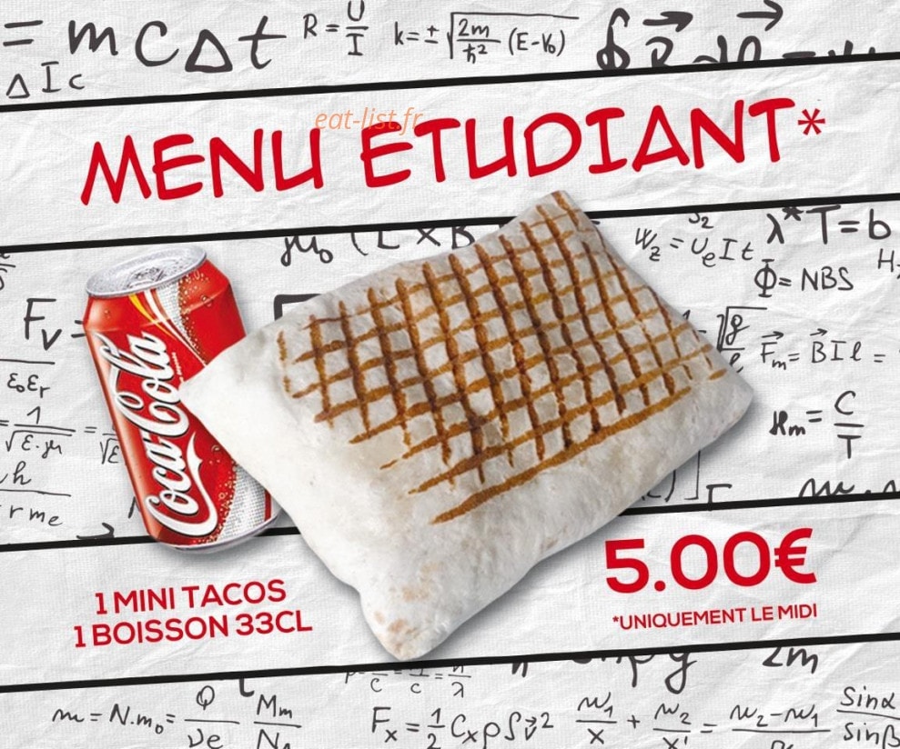 Paris Tacos — carte page 3