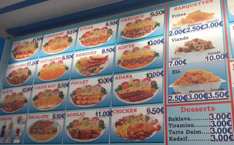 Restaurant istanbul — carte page 1