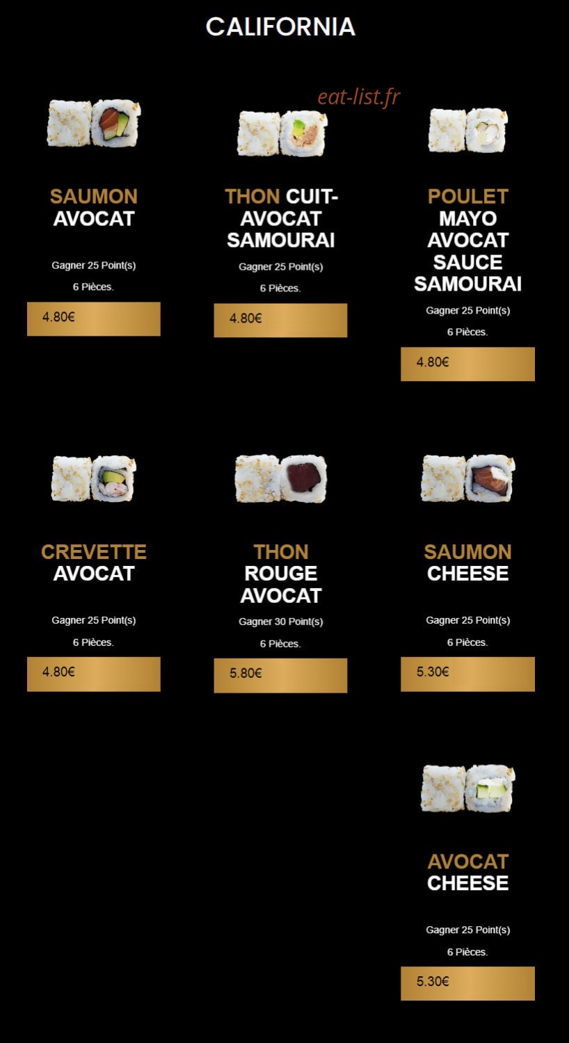 Sushi Green — carte page 19