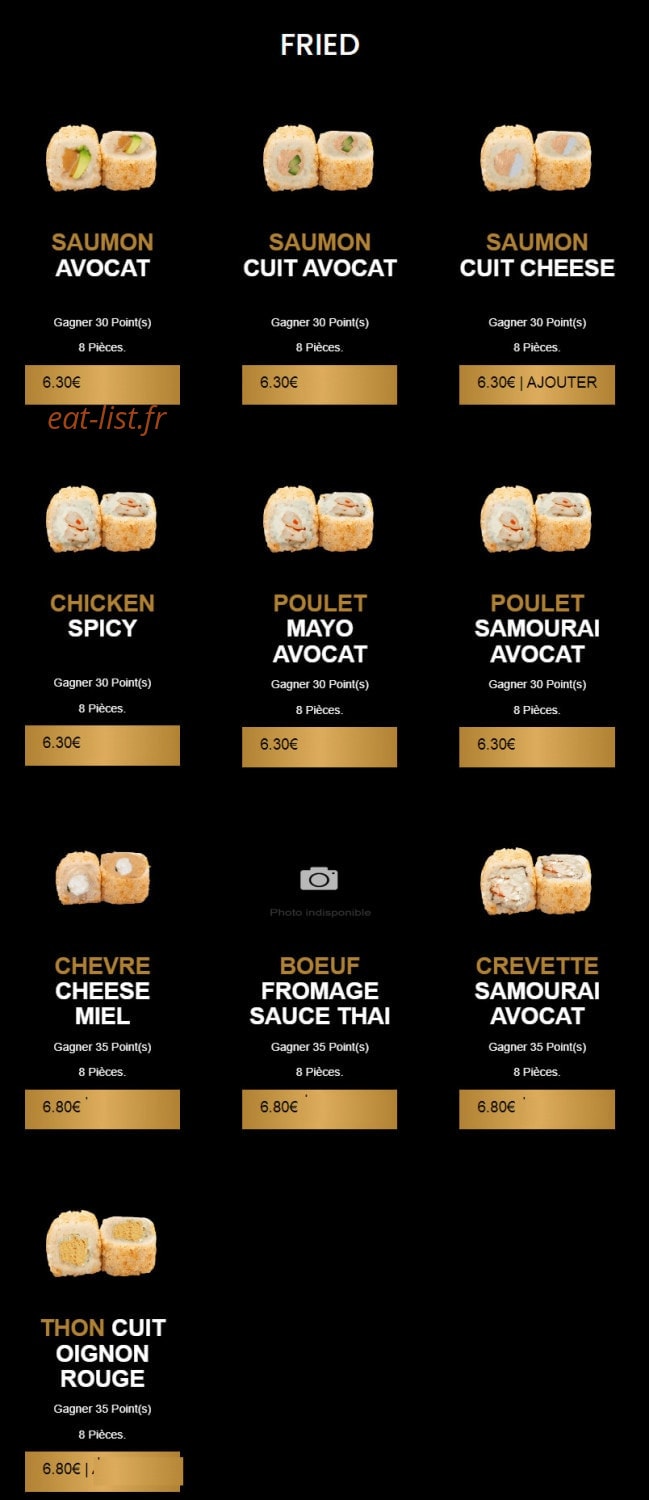 Sushi Green — carte page 17