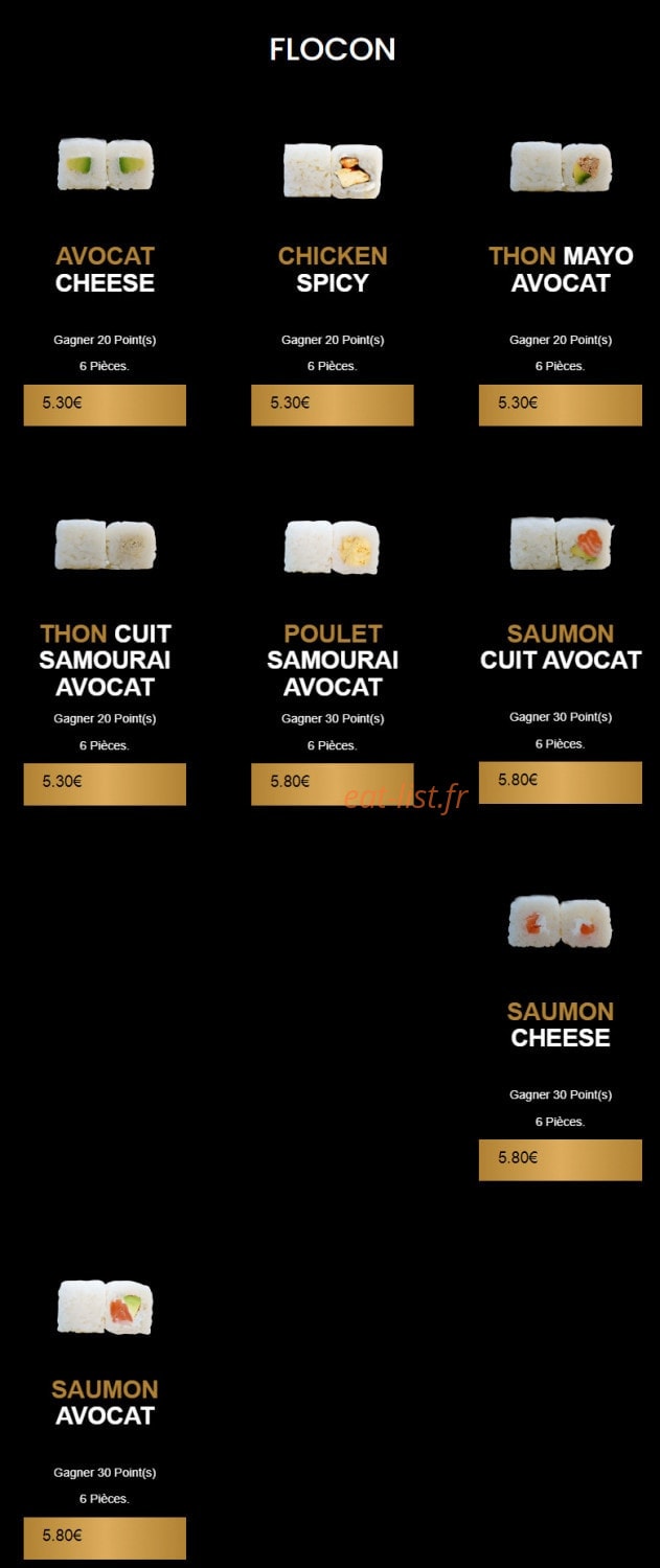Sushi Green — carte page 15