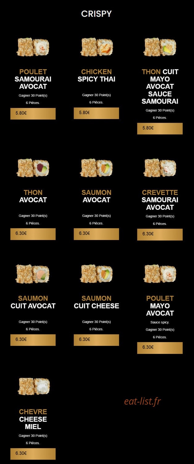 Sushi Green — carte page 21