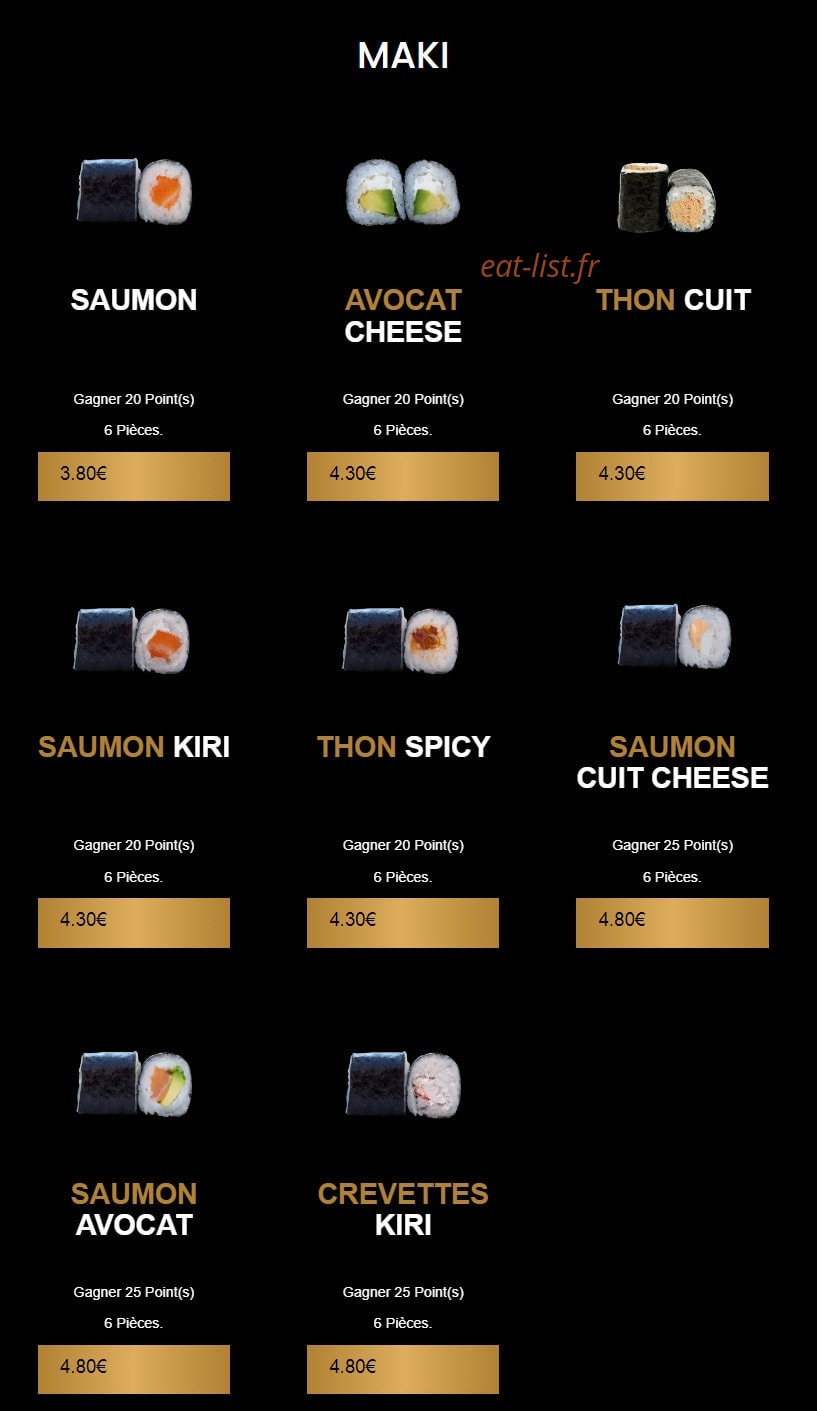 Sushi Green — carte page 12